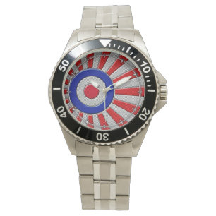 Mod Roundel Asian Sunburst in Carbon Fibre Style Watch