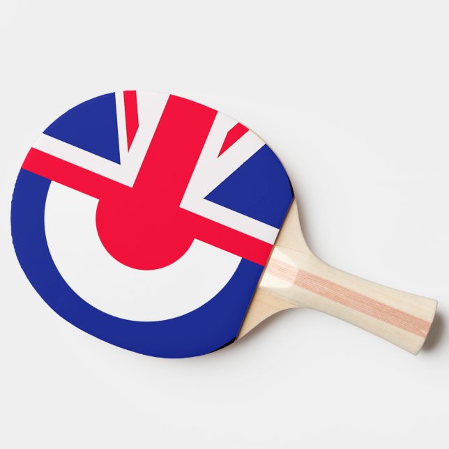 Mod Roundel/Union Jack Ping Pong Paddle (Side)