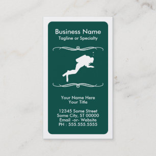 mod scuba diving business card