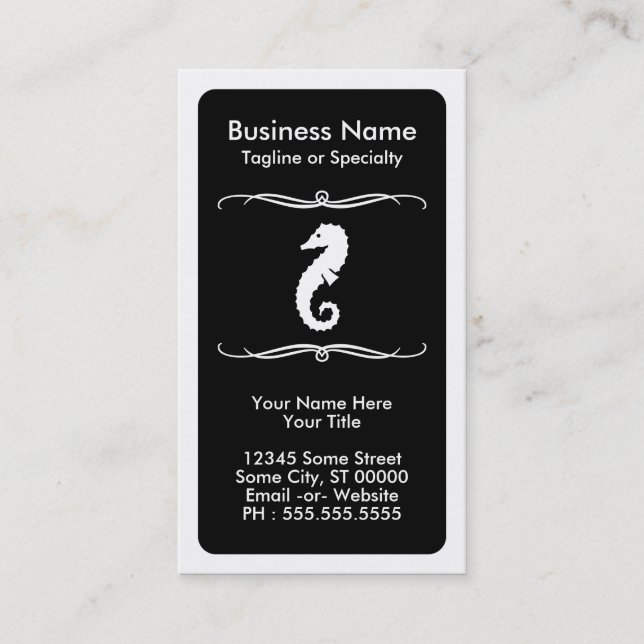 mod seahorse business card (Front)