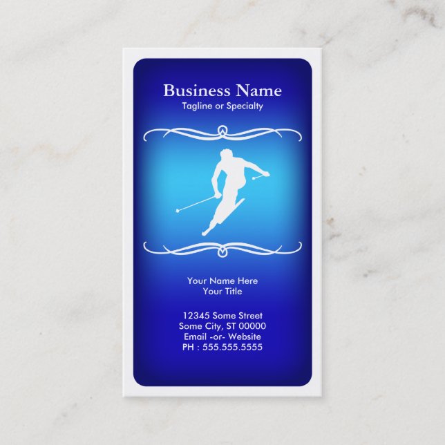 mod ski business card (Front)
