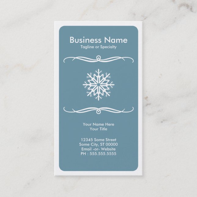 mod snow flake business card (Front)