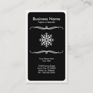 mod snow flake business card
