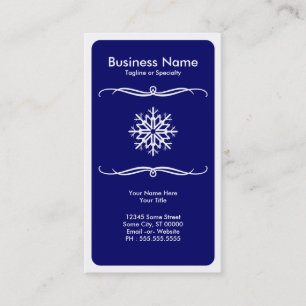 mod snow flake business card