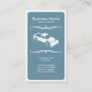 mod snow plough business card