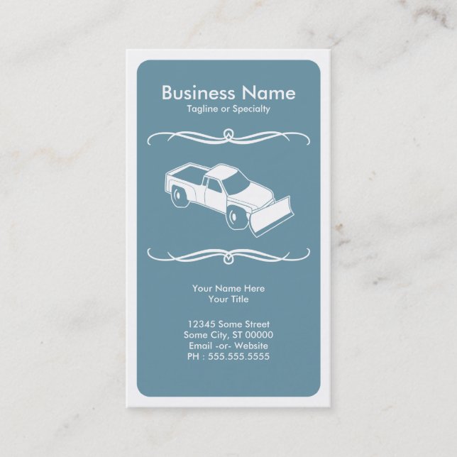 mod snow plough business card (Front)