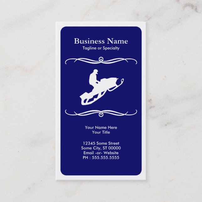 mod snowmobile business card (Front)