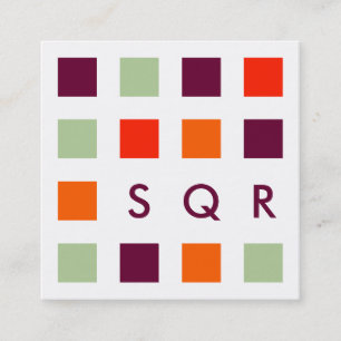 mod squares square business card