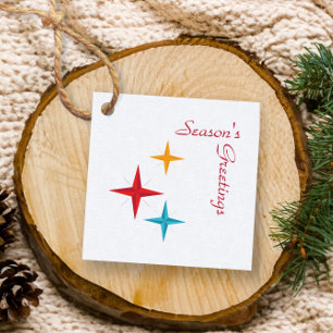 Mod Stars, Mid-Century Modern Retro Christmas Gift Favour Tags