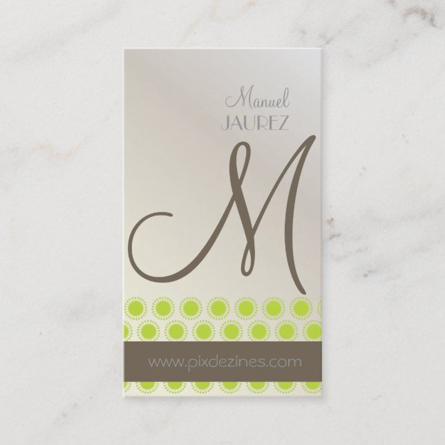 Mod Stars, monogram business  cards (Front)