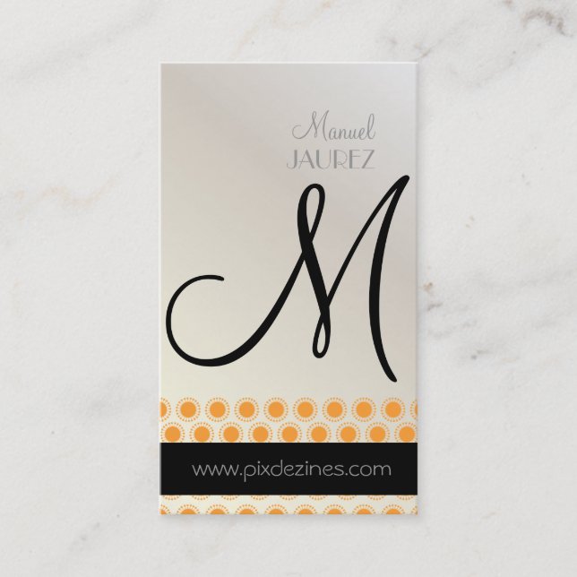 Mod Stars, monogram business  cards (Front)