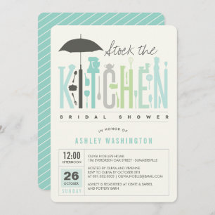 Mod Stock The Kitchen Bridal Shower Party Invite
