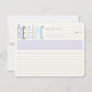 Mod Stock The Kitchen Bridal Shower Recipe Card