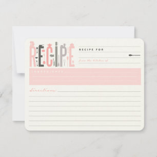 Mod Stock The Kitchen Bridal Shower Recipe Card