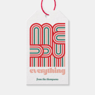 Mod Stripe Merry Everything Red & Green Gift Tag