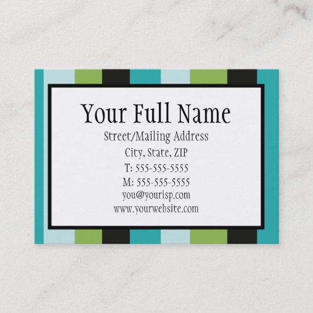 Mod Stripes Chubby Profile Card (Front)
