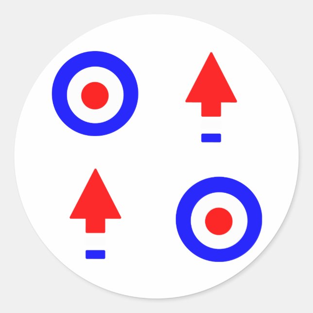 Mod target And Arrows Classic Round Sticker (Front)