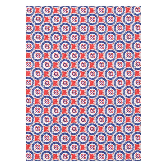 Mod Target Mods maple leaf Target Grunge Roundel Tablecloth (Front)