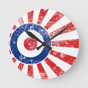 Mod Target Mods Sunburst Target Roundel Round Clock