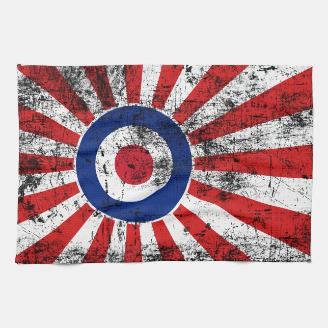 Mod Target Mods Sunburst Target Roundel Tea Towel (Horizontal)