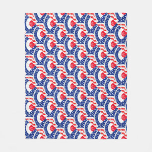 Mod Target Mods USA Target Grunge Roundel Fleece Blanket