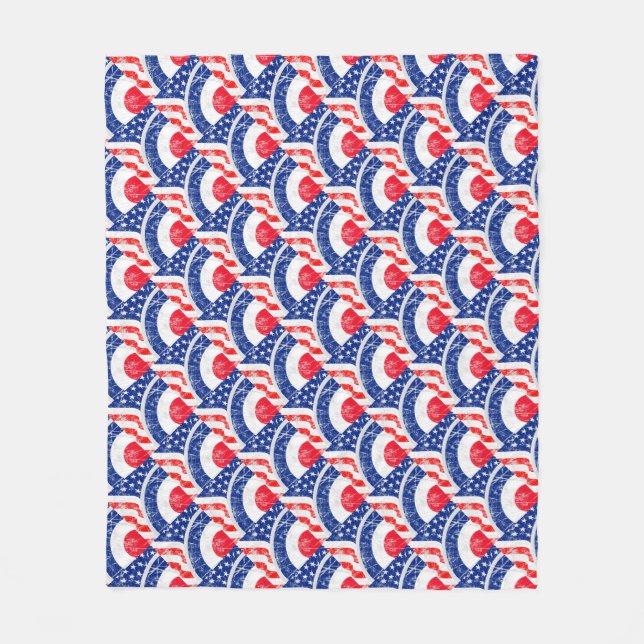 Mod Target Mods USA Target Grunge Roundel Fleece Blanket (Front)