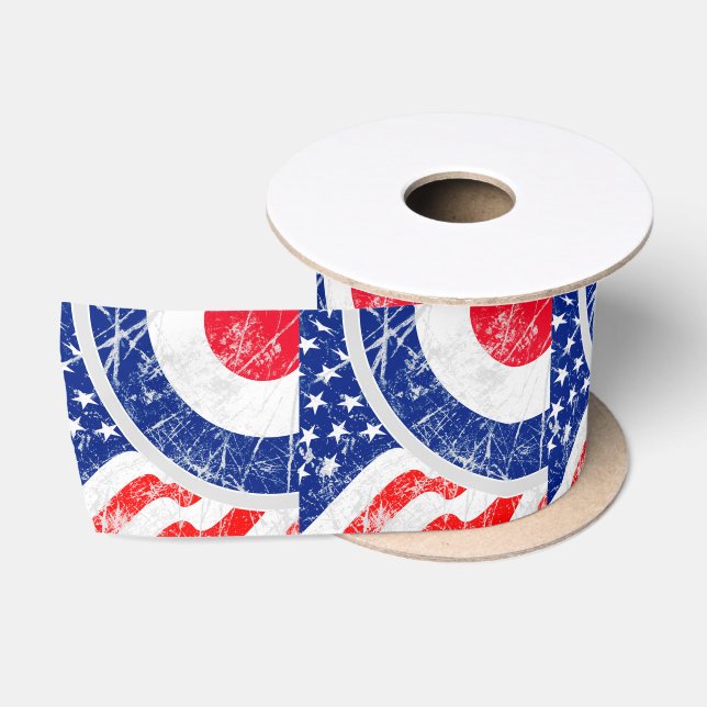 Mod Target Mods USA Target Grunge Roundel Satin Ribbon (Spool)