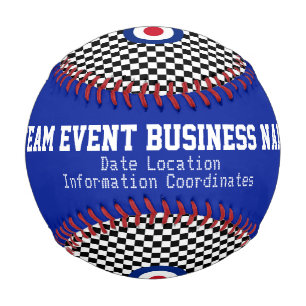 Mod Target Roundel Pattern Checkers Personalised Baseball