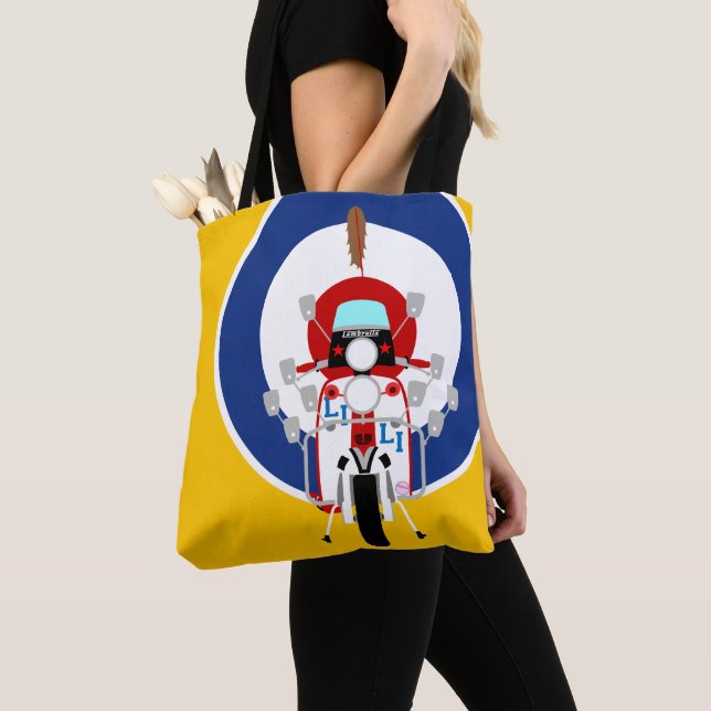 Mod Target Scooter Tote Bag (Close Up)