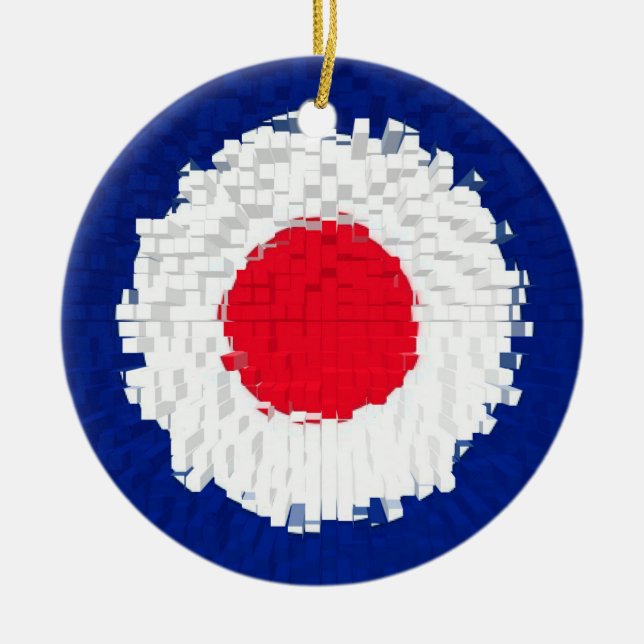 Mod Target with effect applied Ceramic Tree Decoration (Front)