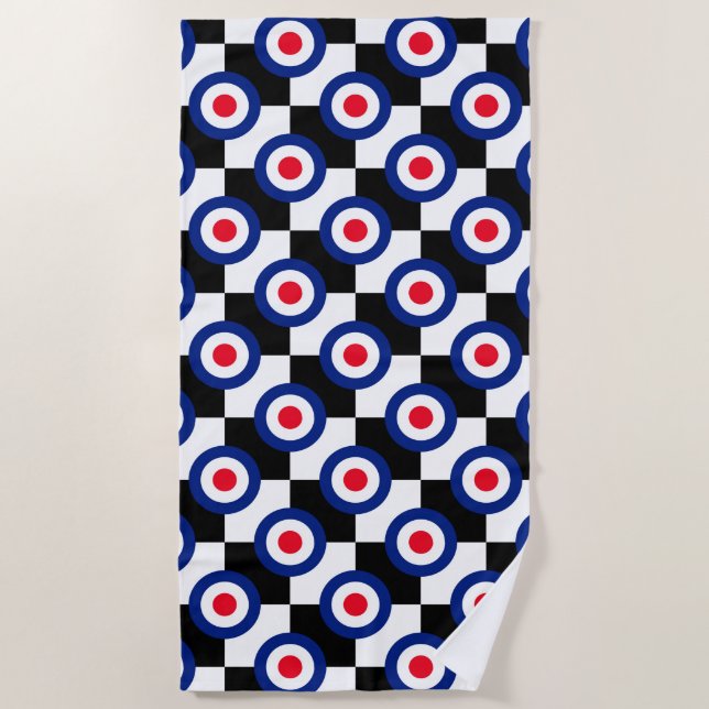 MOD Targets Roundel on Checkers Beach Towel (Front)