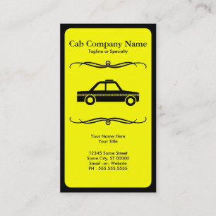 mod taxi cab business card