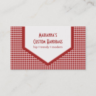 Mod Tiles Business Card, Red Card