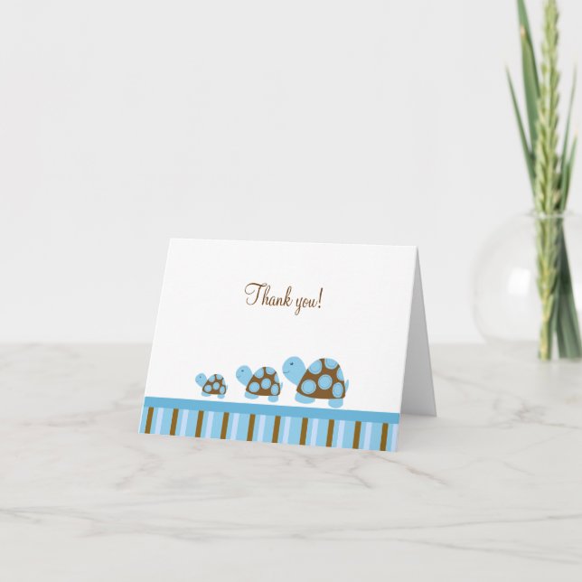 Mod Turtles (Blue) Folded Thank you notes (Front)