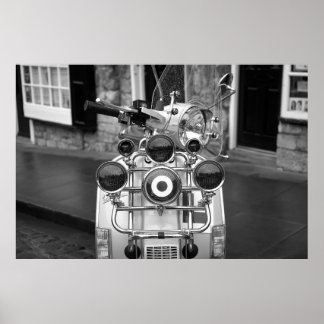 Mod vintage scooter poster