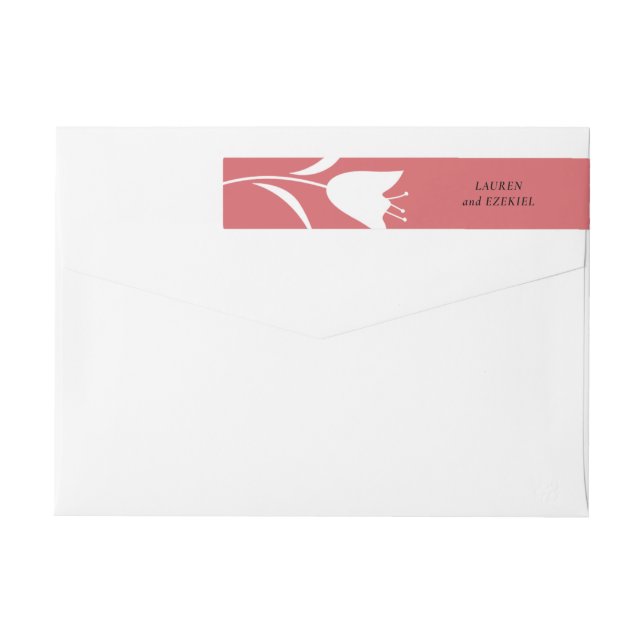 MOD WHITE TULIP WEDDING WRAP AROUND LABEL (Back)