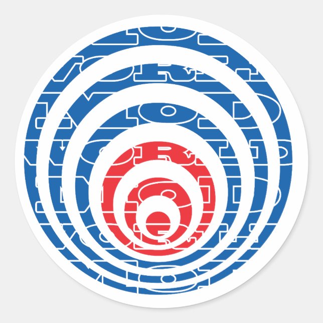 Mod World Target Classic Round Sticker (Front)