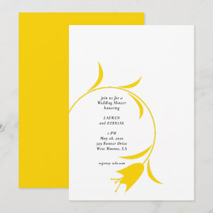MOD YELLOW TULIP BRIDAL SHOWER INVITATION