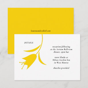 MOD YELLOW TULIP WEDDING ENCLOSURE CARD