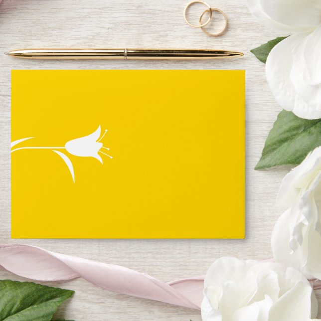 MOD YELLOW TULIP WEDDING ENVELOPE (Wedding)