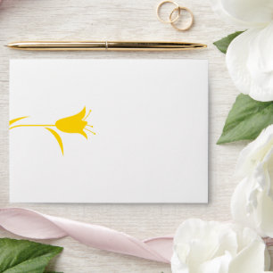 MOD YELLOW TULIP WEDDING ENVELOPE