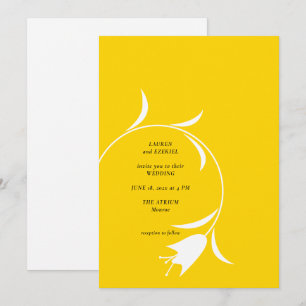 MOD YELLOW TULIP WEDDING INVITATION