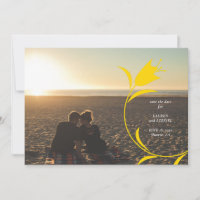 MOD YELLOW TULIP WEDDING SAVE THE DATE