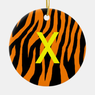 Mod Zebra Ceramic Tree Decoration