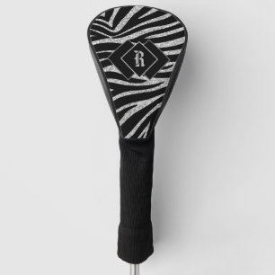Mod Zebra Print Monogrammed Golf Head Cover