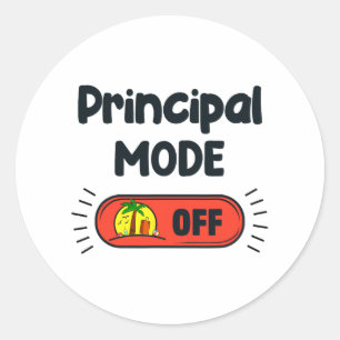 Mode Off Happy Last Day Of School Summer  Classic Round Sticker