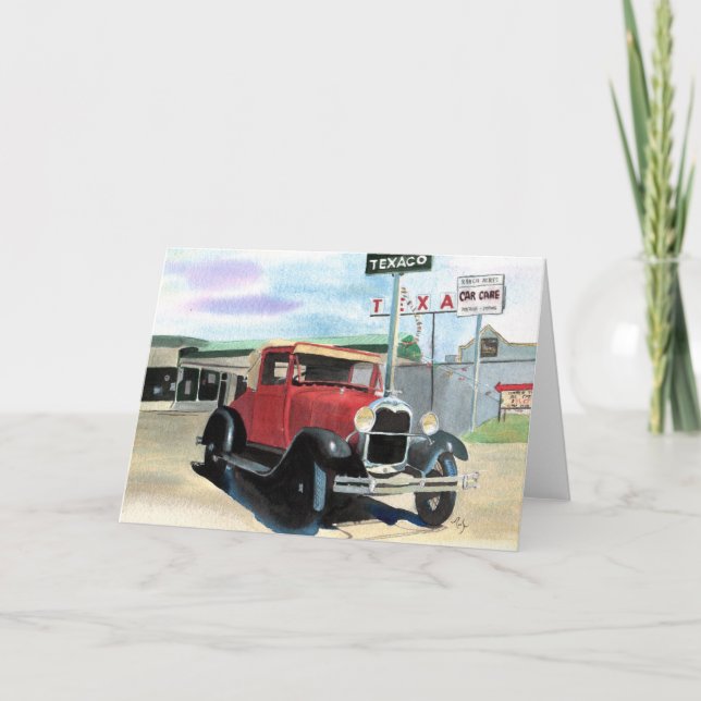 Model A antique car Greeting Card (Front)