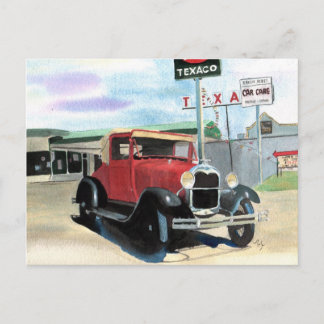 Model A Antique Car Postcard