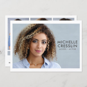 Model Actor 5x7 Comp Zed Card 3 Photo Back