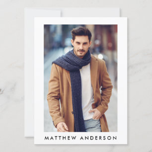 Model Actor Comp Card - 3 Photo Back Wht